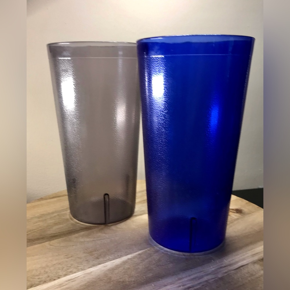 2 VINTAGE 32 Oz Pizza Restaurant Style Drinking Beverage Glasses Cups Collect